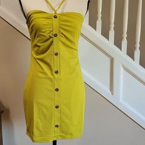 3/$16🎁 Women's Sexy Bodycon Party Bandeau Mini Dress Green Sz L